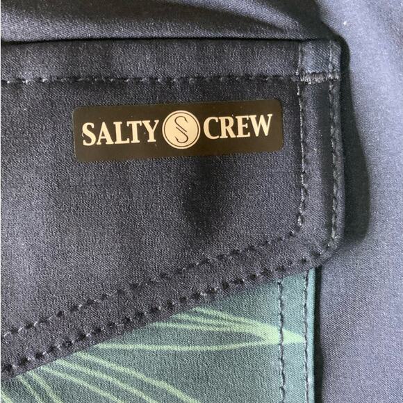 Salty Crew Floral Swim Trunk Men 44 Drawstring Summer Tropical Beachy Boardshort - Picture 10 of 12